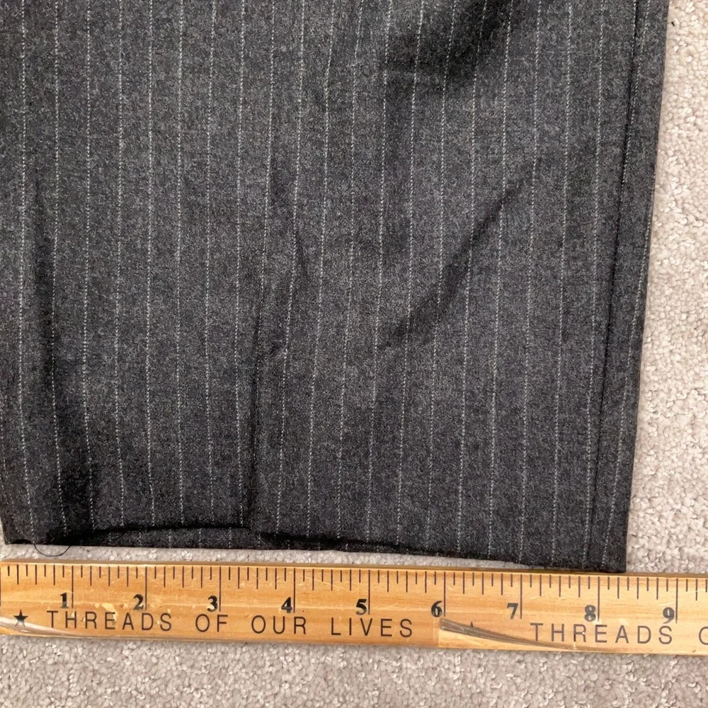 Banana Republic Pants Men 32W 30L Gray Pinstripe Gavin Wool Dress Trousers